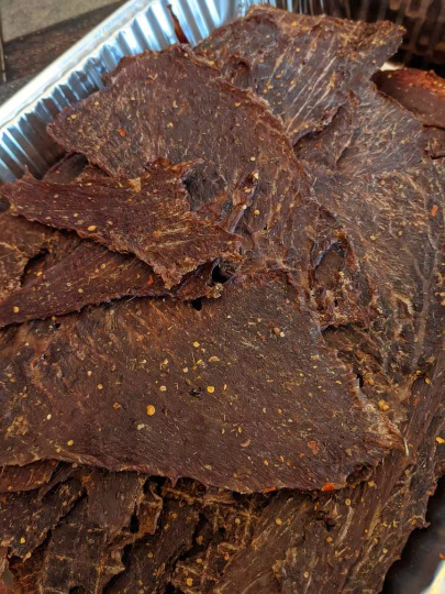 Mexican Carne Seca Plain With Salt All Natural, Hand Cut Beef Jerky 